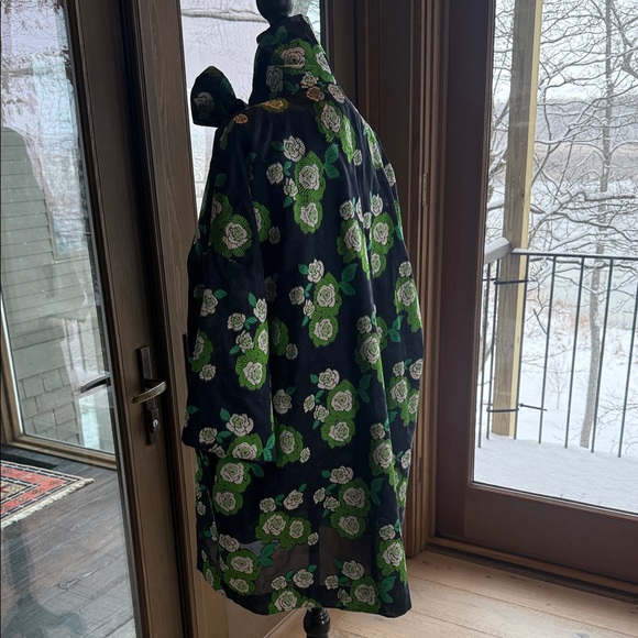 Essential Antwerp Blue & Green Brocade Dress SZ M - Picture 4 of 5